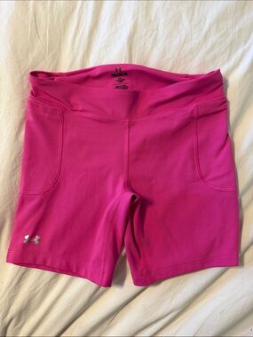 Under Armour girl’s Bright Pink Athletic Bike Shorts